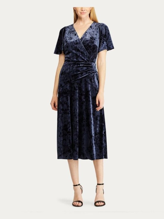 Lauren Ralph Lauren Dresses & Skirts - NEW Lauren Ralph Lauren Women's 6 Velvet Short Flutter Sleeves Dress NWT $165
